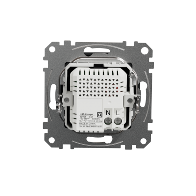 Sedna Design & Elements ładowarka USB Typ A +A 2,4A czarny antracyt SDD114401 SCHNEIDER (SDD114401)